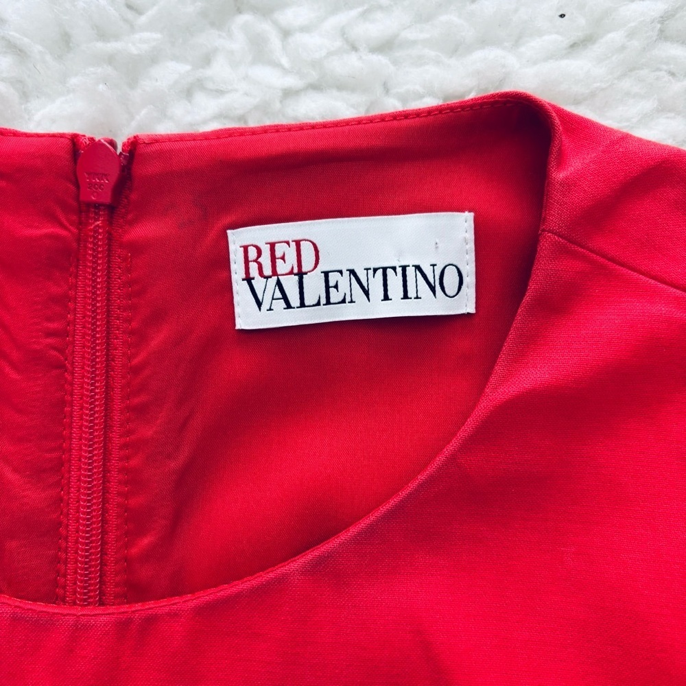 RED Valentino RN# 43835 Red Pleated Dress size EU 38 US XS-S - Picture 4 of 15